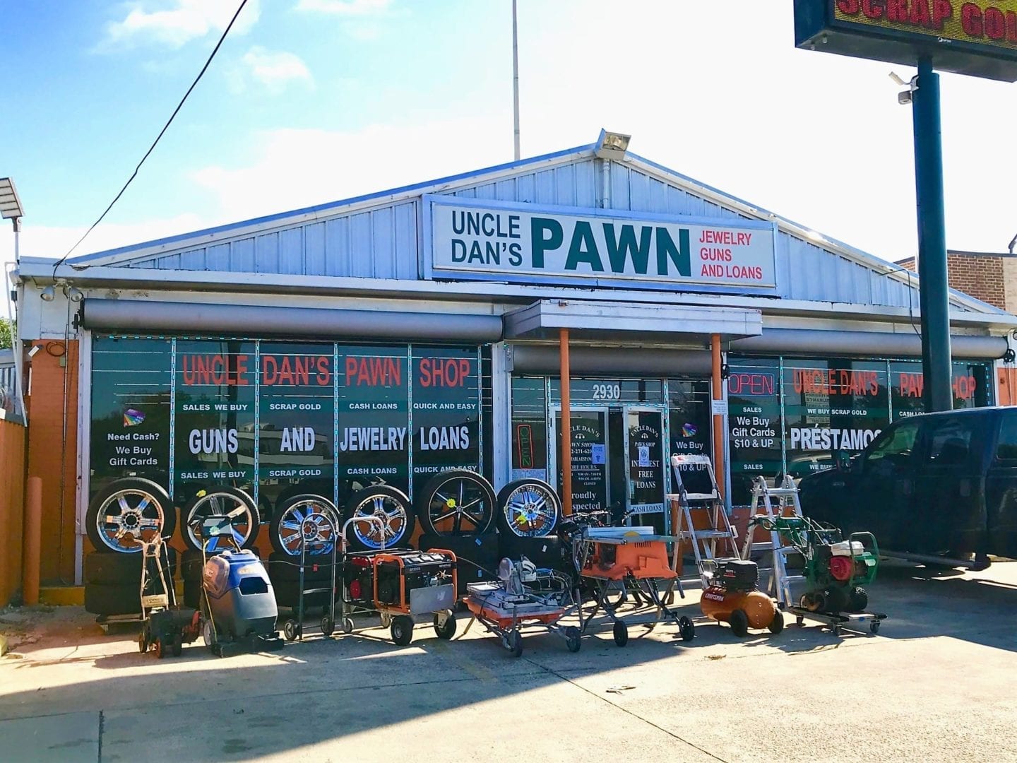 Uncle Dan's Pawn Shops Garland store located on Dairy Rd near Broa...
